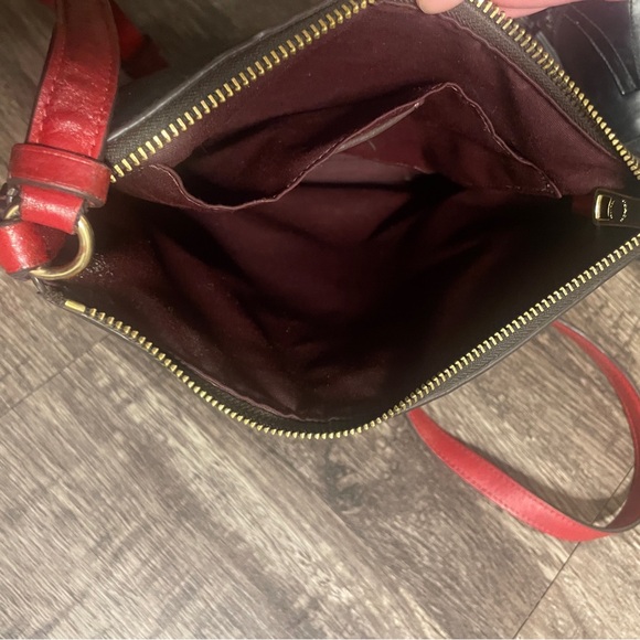 Coach Rowan File Bag - Signature Brown and Red Crossbody - Picture 11 of 15